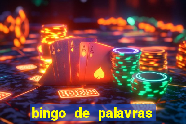 bingo de palavras 3 ano